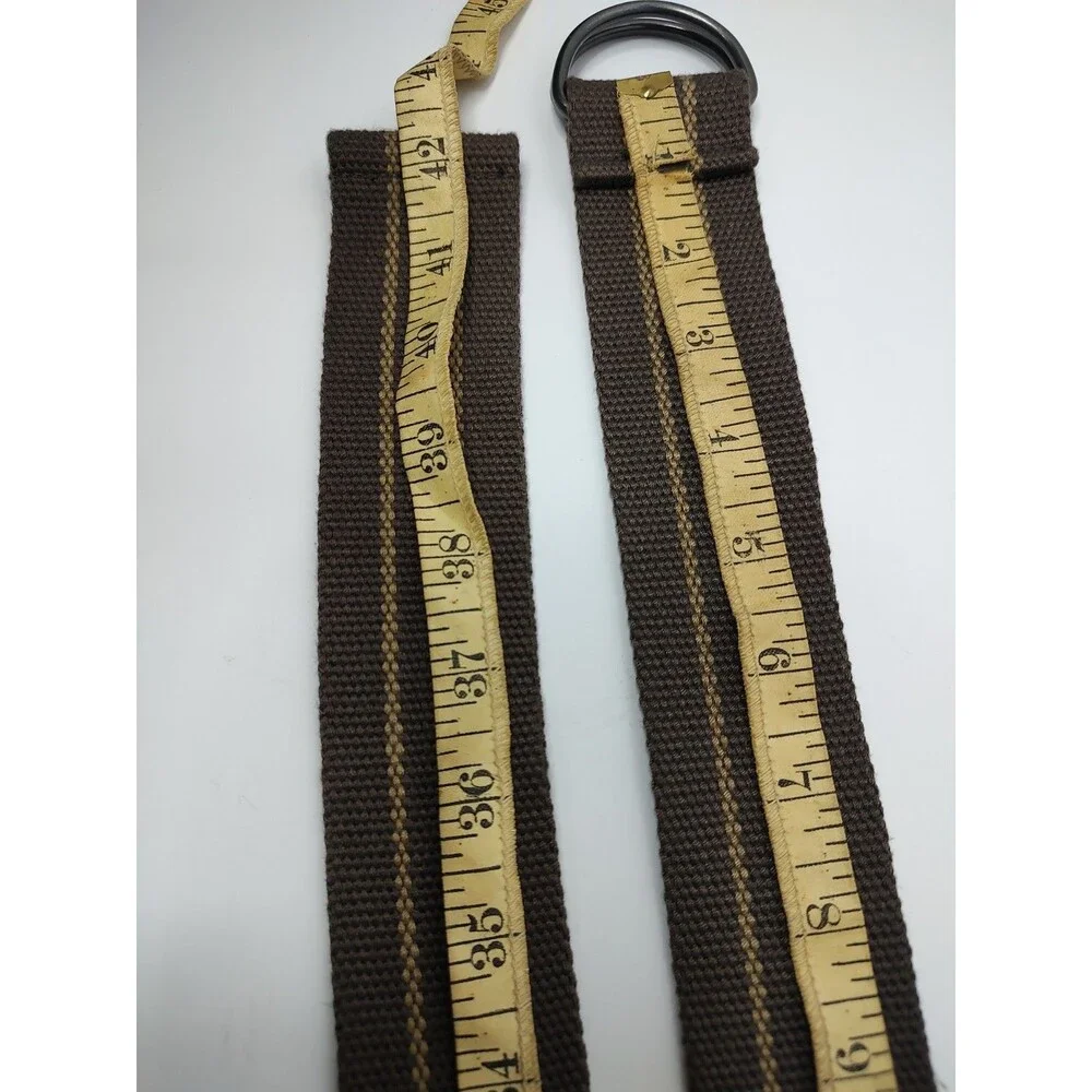 Canvas Web D Ring Belt Gunmetal Buckle Military Style for men & women 42